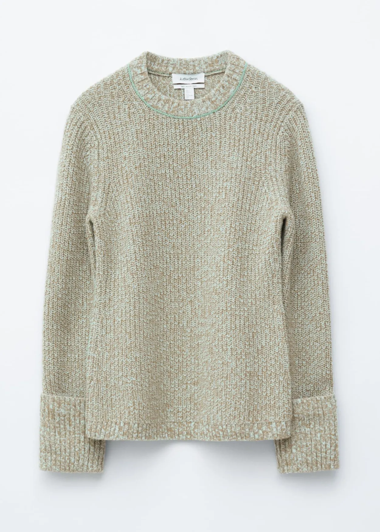 Accent-Stitch Merino Wool Jumper