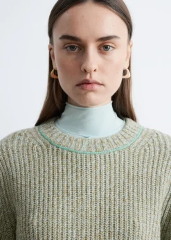 Accent-Stitch Merino Wool Jumper