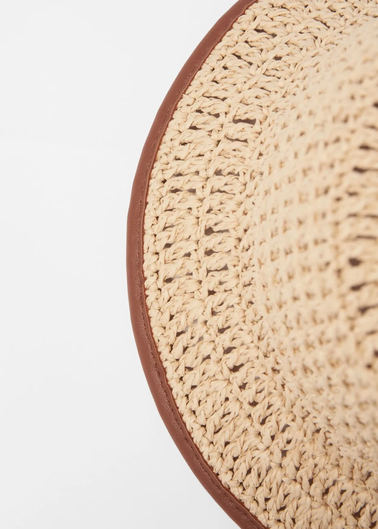 Accent-Trim Straw Bucket Hat