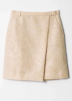 A-line Jacquard Midi Skirt