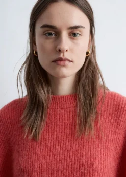 Alpaca-Blend Balloon-Sleeve Jumper