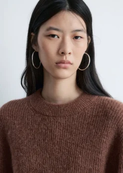 Alpaca-Blend Balloon-Sleeve Jumper