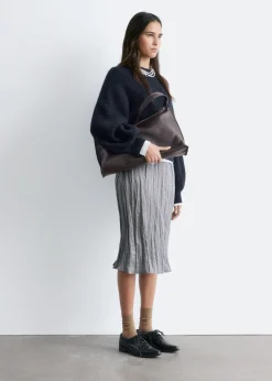 Alpaca-Blend Balloon-Sleeve Jumper