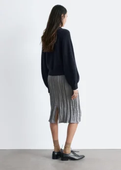 Alpaca-Blend Balloon-Sleeve Jumper