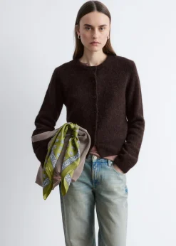 Alpaca-Blend Cardigan