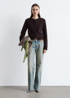 Alpaca-Blend Cardigan