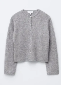 Alpaca-Blend Knitted Cardigan