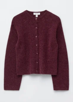 Alpaca-Blend Knitted Cardigan