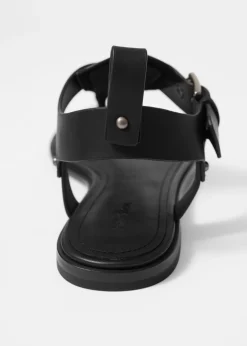 Ankle-Strap Leather Sandals