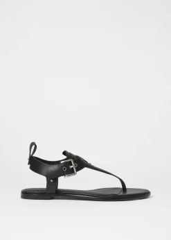 Ankle-Strap Leather Sandals