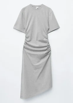 Asymmetric Midi T-Shirt Dress
