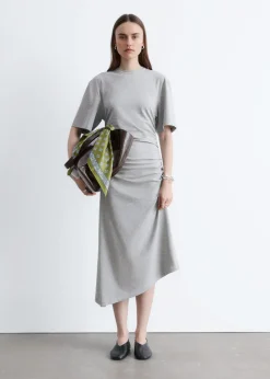 Asymmetric Midi T-Shirt Dress