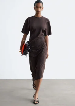 Asymmetric Midi T-Shirt Dress
