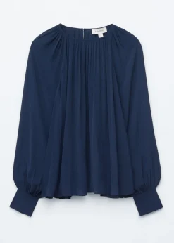 Balloon-Sleeve Blouse