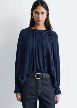 Balloon-Sleeve Blouse
