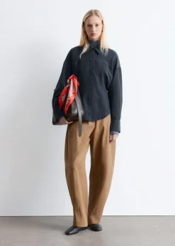 Balloon-Sleeved Tapered Shirt