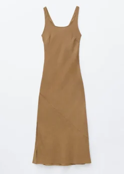 Bias-Cut Midi Dress