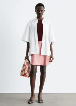 Bias-Cut Viscose Mini Skirt