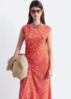 Boat-Neck Midi Dress