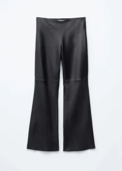 Bootcut Leather Trousers