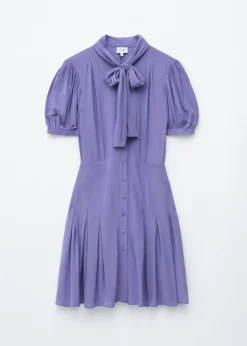 Bow-Neck Mini Dress