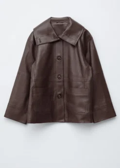 Boxy Nappa Leather Jacket