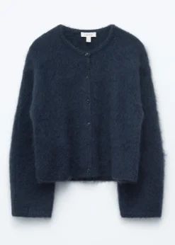 Brushed Mohair-Blend Cardigan