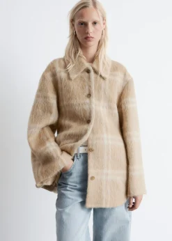 Checked Wool Shirt Jacket