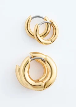Chunky Hoop Earring Set