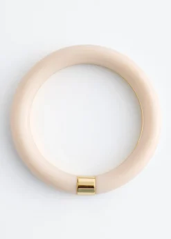 Contrast Metal Resin Bangle