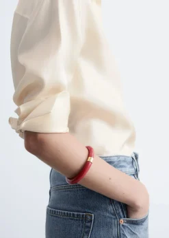 Contrast Metal Resin Bangle