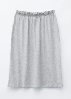Cotton Jersey Midi Skirt
