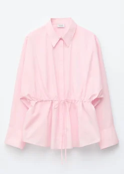 Cotton Poplin Drawstring Shirt