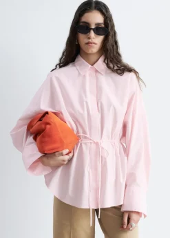 Cotton Poplin Drawstring Shirt
