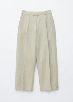 Cotton-Linen Blend Trousers