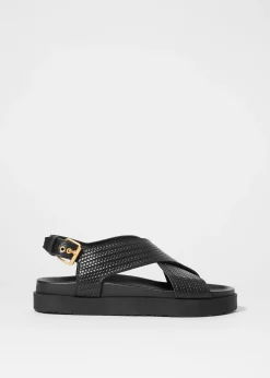 Criss-Cross Leather Sandals