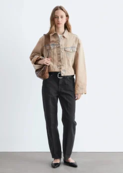 Cropped Overdye Denim Jacket