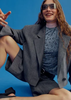 Cropped Oversized Blazer