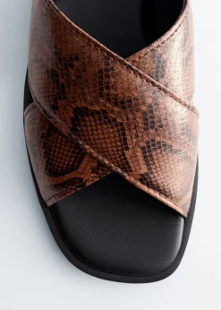 Crossover Leather Sandals