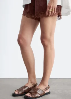 Crossover Leather Sandals