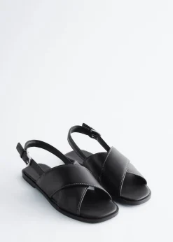 Crossover Leather Sandals