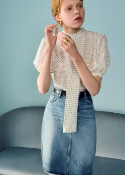 Denim Midi Skirt