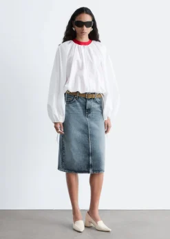 Denim Midi Skirt