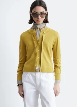 Double-Layer Merino Wool Cardigan