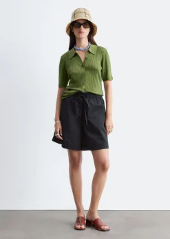 Drawstring Knee-Length Shorts