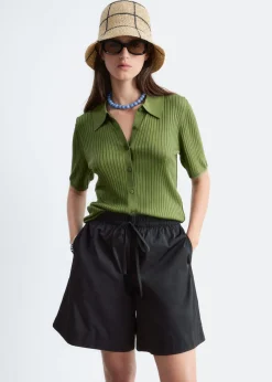 Drawstring Knee-Length Shorts
