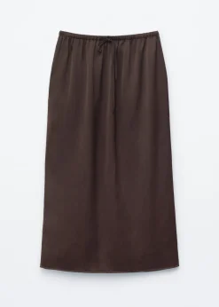 Drawstring Midi Skirt