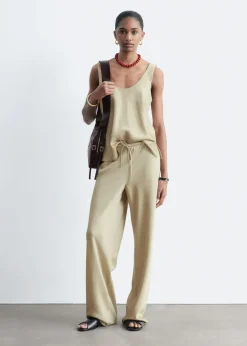 Drawstring Twill Trousers