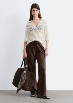 Drawstring Twill Trousers
