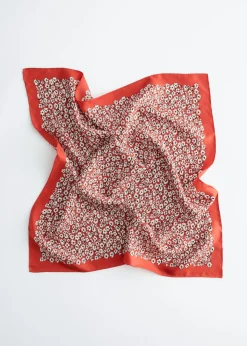 Floral Print Silk Scarf
